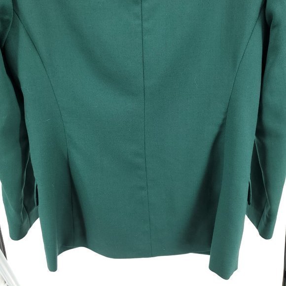 VTG Pendleton 100% Virgin Wool Fitted Single Button Long Line Blazer 8P Green - Picture 7 of 16